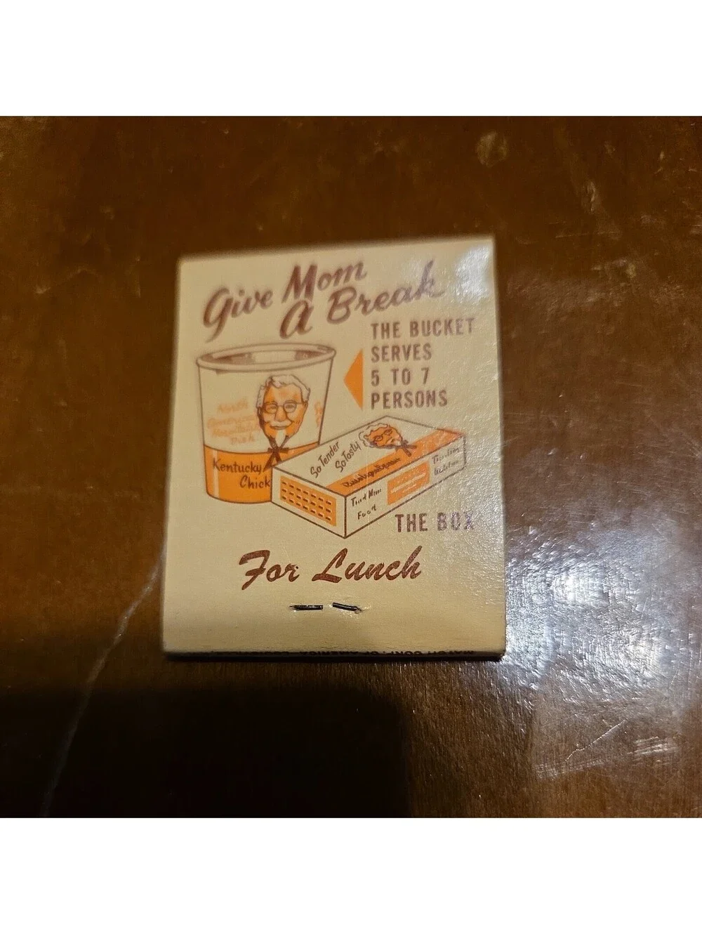 Vintage 1960s Kentucky Fried Chicken KFC Full Unstruck Matchbook 20 Count